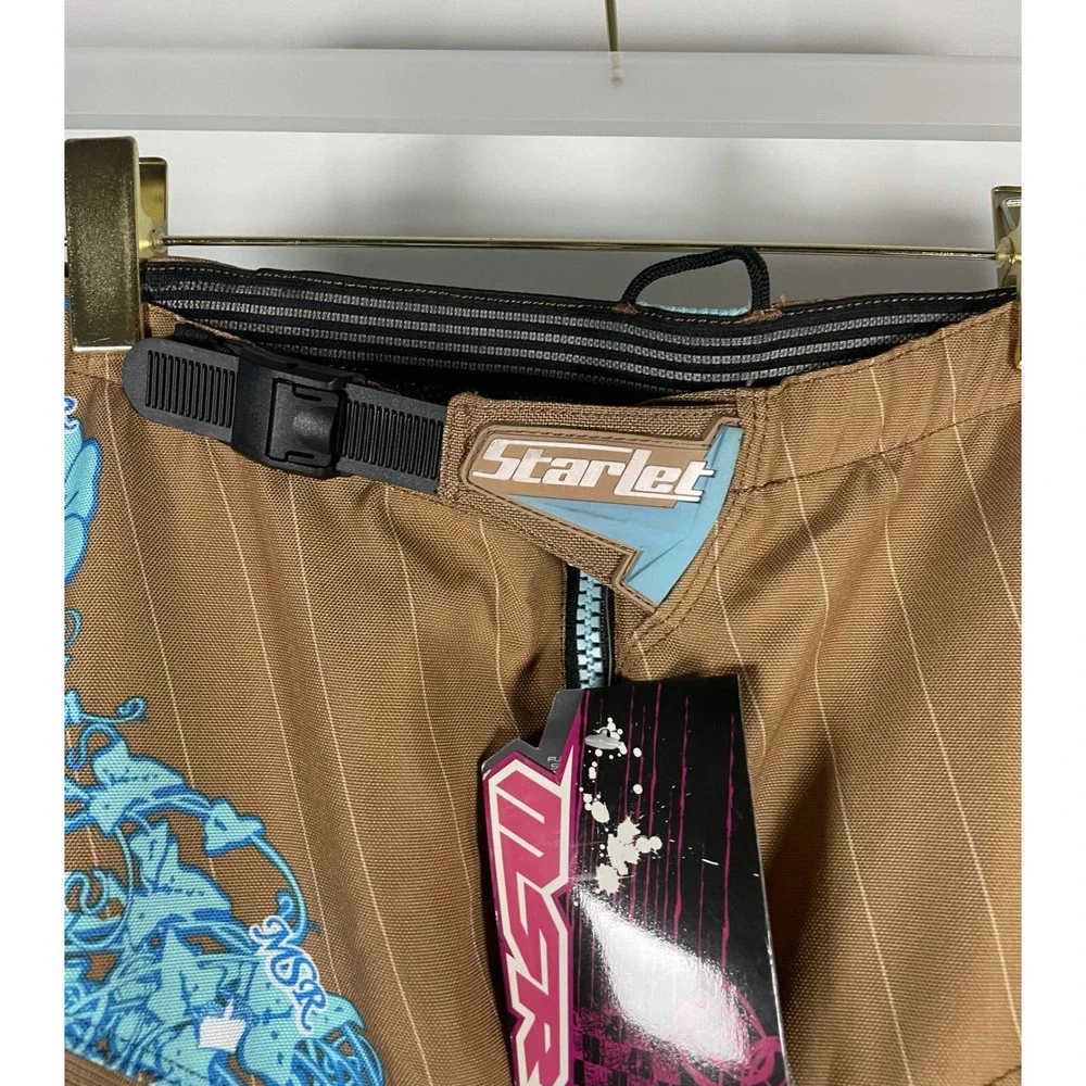 MSR Starlet Youth Motocross‎ Pants Brown Blue Floral Racing Gear Size 14 NWT